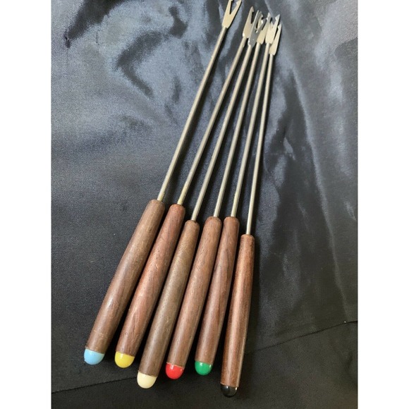 unbranded Other - Vintage Set of 6 Fondue Forks Stainless Steel